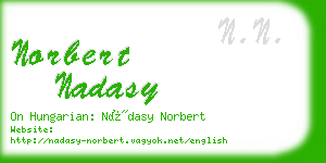 norbert nadasy business card